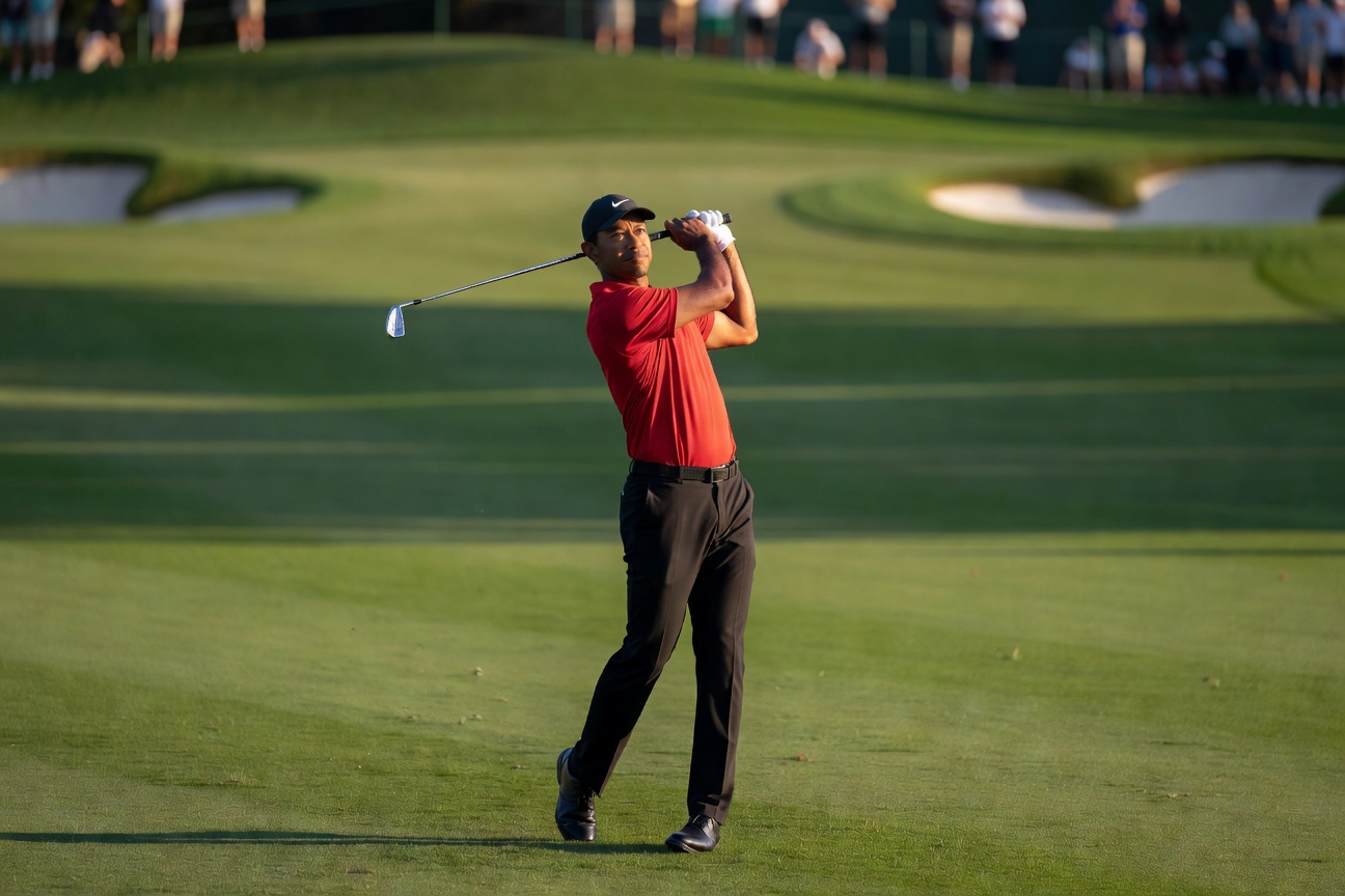 tiger woods on the golf course